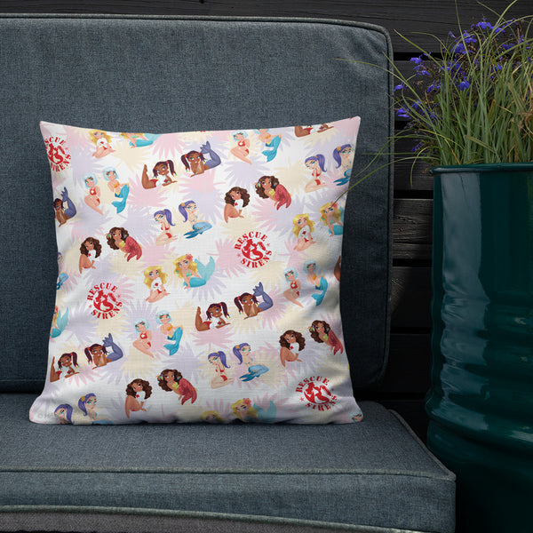 "Miami Nice" Premium Square Pillow (Artist: Gabby Zapata)