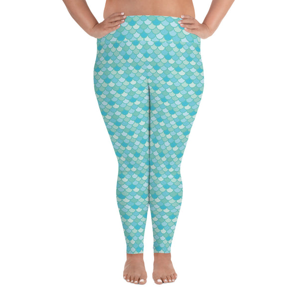 Nim Aqua - Classic Mermaid Scales Leggings - MerCurvy