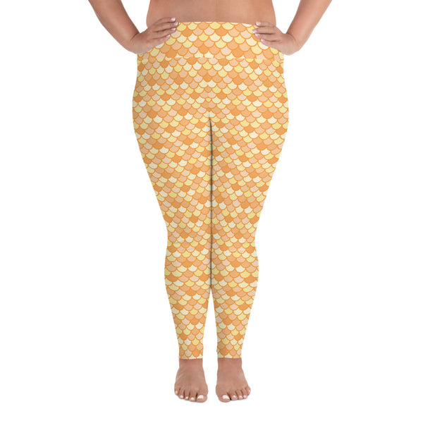 Maris Gold - Classic Mermaid Scales Leggings - MerCurvy