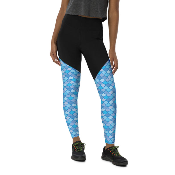 Echo Navy Blue - Sports Leggings