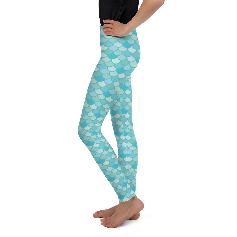 Nim Aqua - Classic Mermaid Scales Leggings - Youth – Rescue Sirens