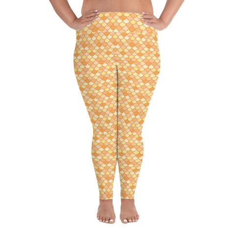 Maris Gold - Classic Mermaid Scales Leggings - MerCurvy