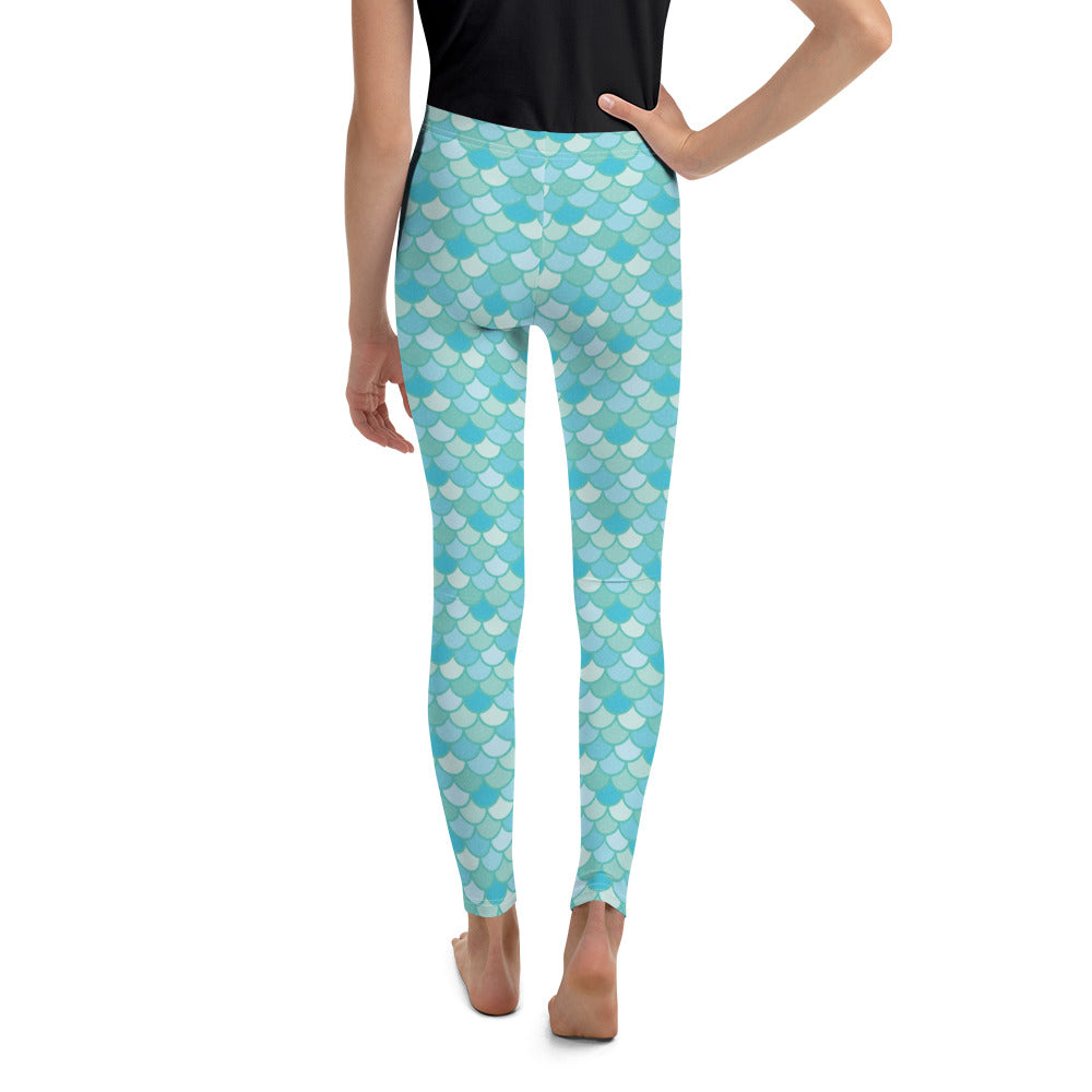 Nim Aqua - Classic Mermaid Scales Leggings - Youth – Rescue Sirens