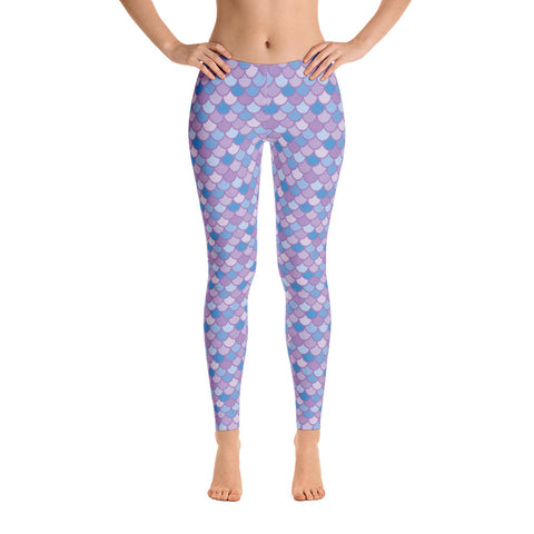 Pippa Purple - Classic Mermaid Scales Leggings - Adult