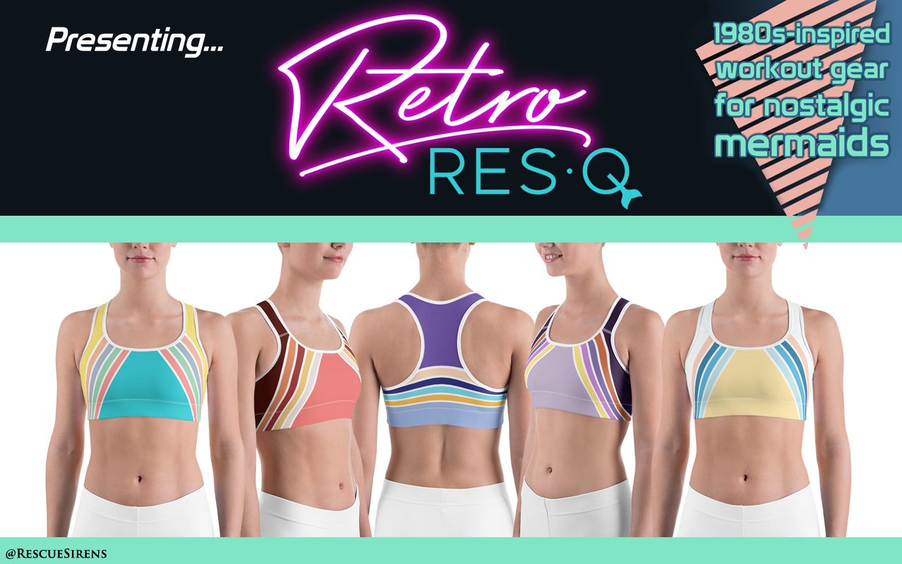 Retro RES·Q - 1980s-themed workout gear from "Rescue Sirens: Mermaids On Duty"